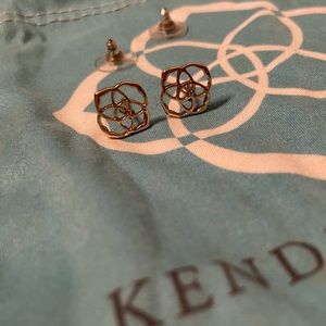 Gold Kendra Scott Logo Earrings